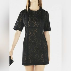 NWT BCBG Ceara Lace Overlay Wide-sleeve Dress